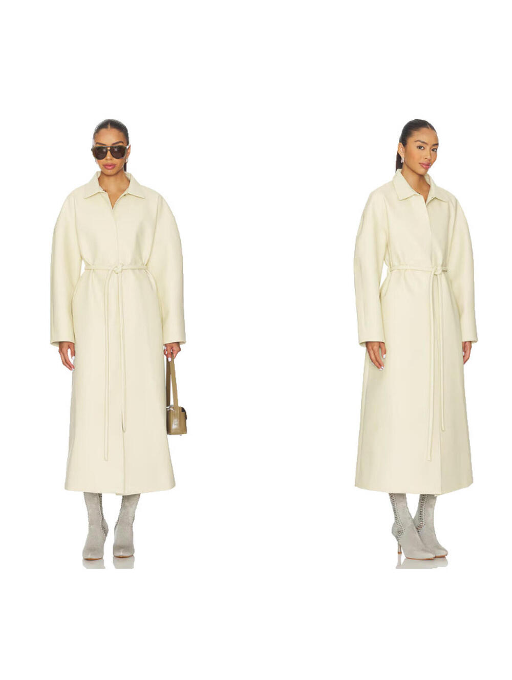 Diana Milkanova oversize coat Butter Yellow faux leather size M NWT $641msrp